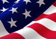 Patriotic red, white, and blue flag
